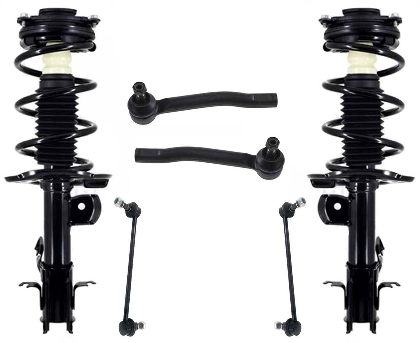 Conjuntos de puntales delanteros completos, enlaces y tirantes para Nissan Leaf 2011-2019