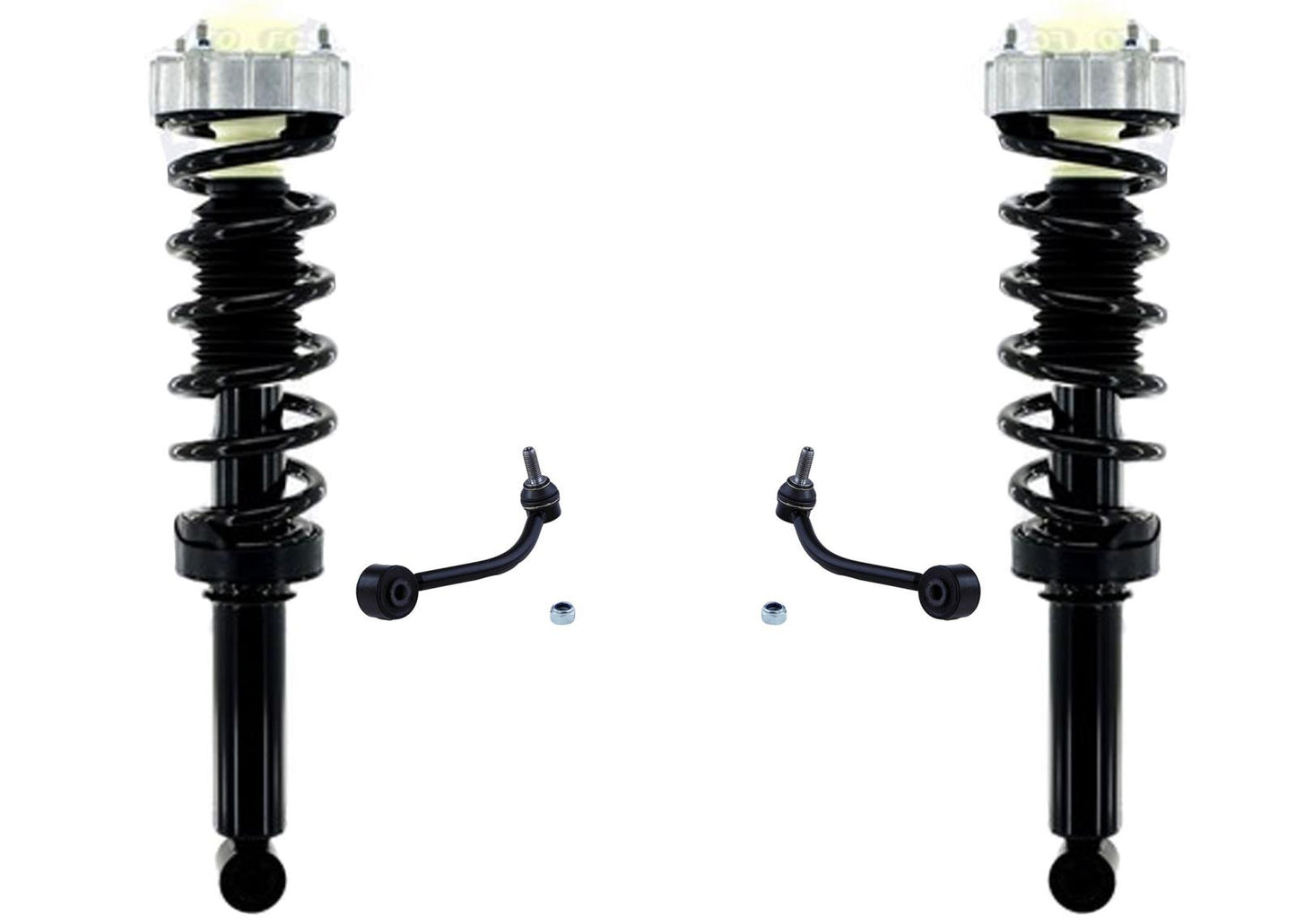 Rear Complete Strut Assemblies & Sway Bar Links For 2004-2017 Volkswagen Touareg