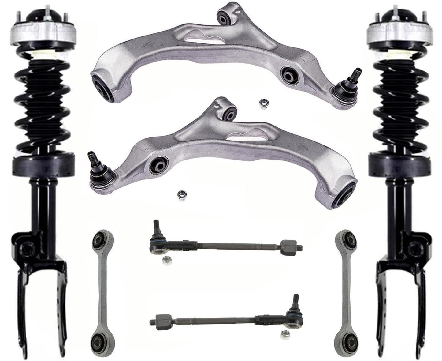 Front Strut Control Arms & Tie Rods Assembly & Links For 11-18 Porsche Cayenne