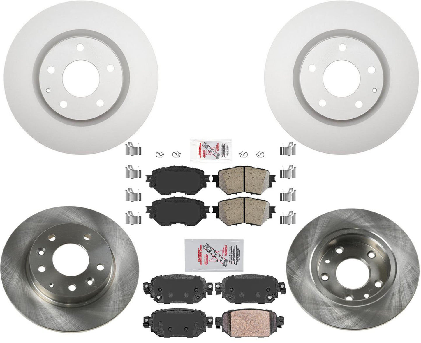 Disc Brake Rotors Ceramic Pads For 2014-2018 Mazda 3 Built in Mexico W/ 295MM