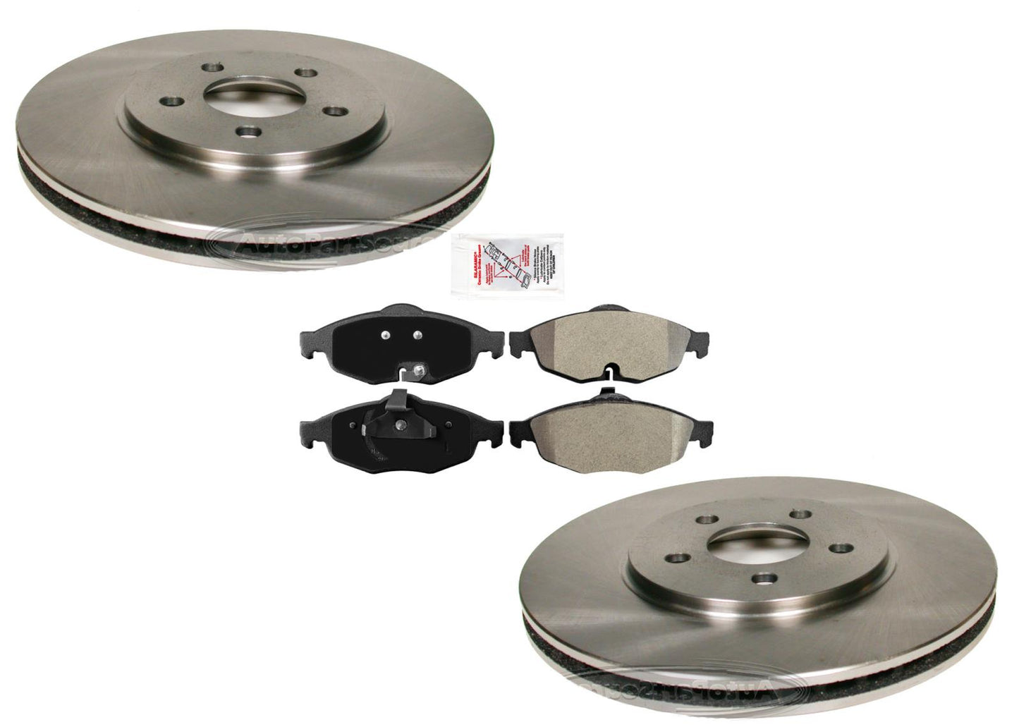 Para Chrysler Sebring 2001-2006 pastillas de freno delanteras semimetálicas y rotores de freno