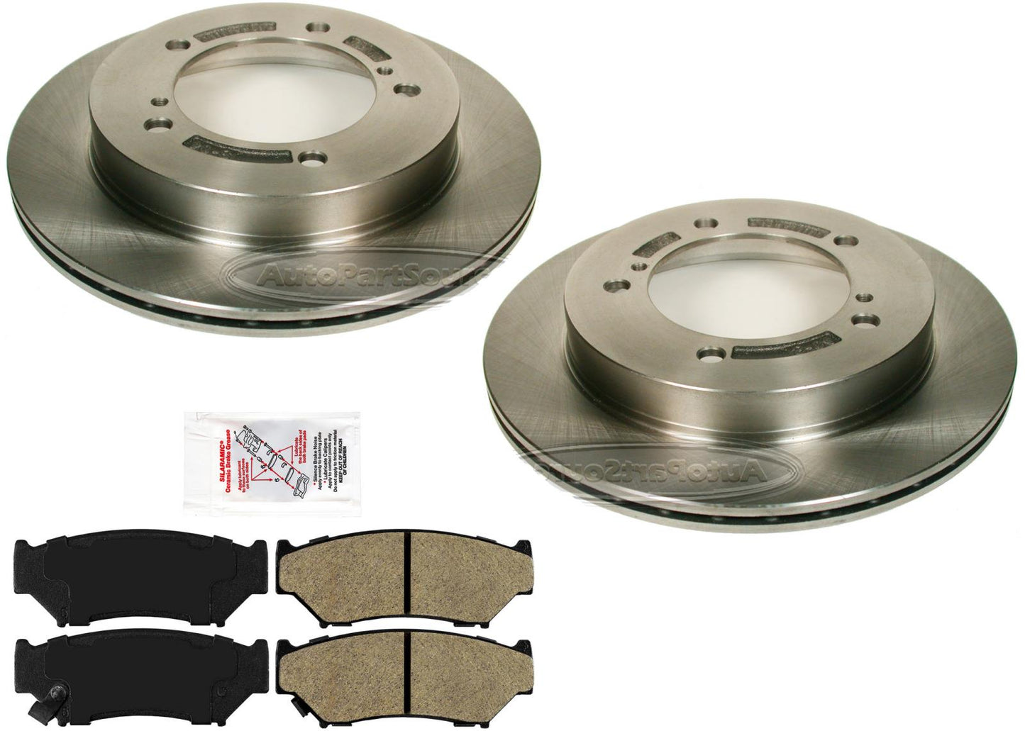 For 1996-1997 Geo Tracker 4 door Semi Metallic Front Brake Pads & Brake Rotors