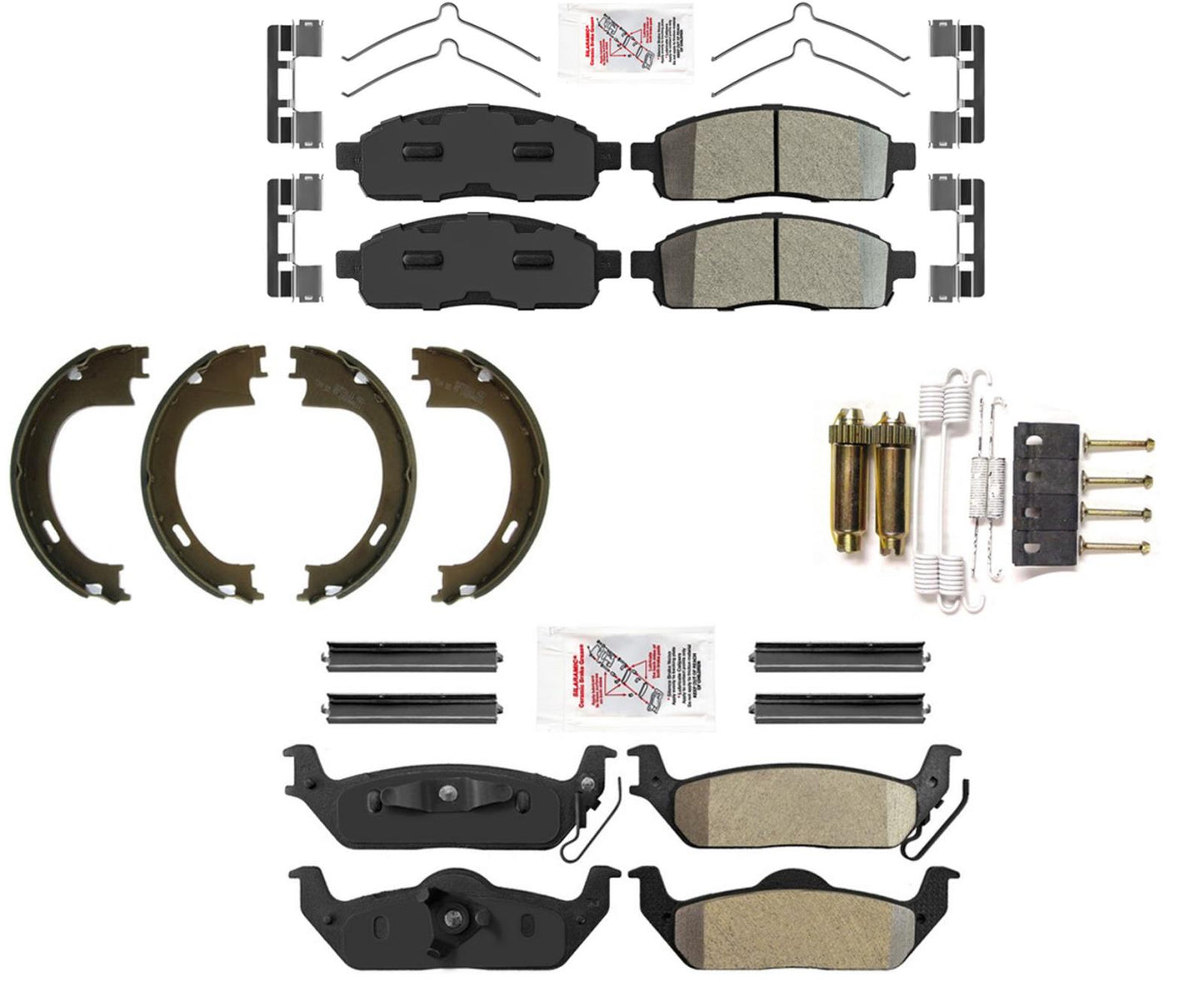AmeriPRO OE Semi Metallic Pads for 2004-2008 Ford F150 4 Wheel Drive 6 Stud Rim