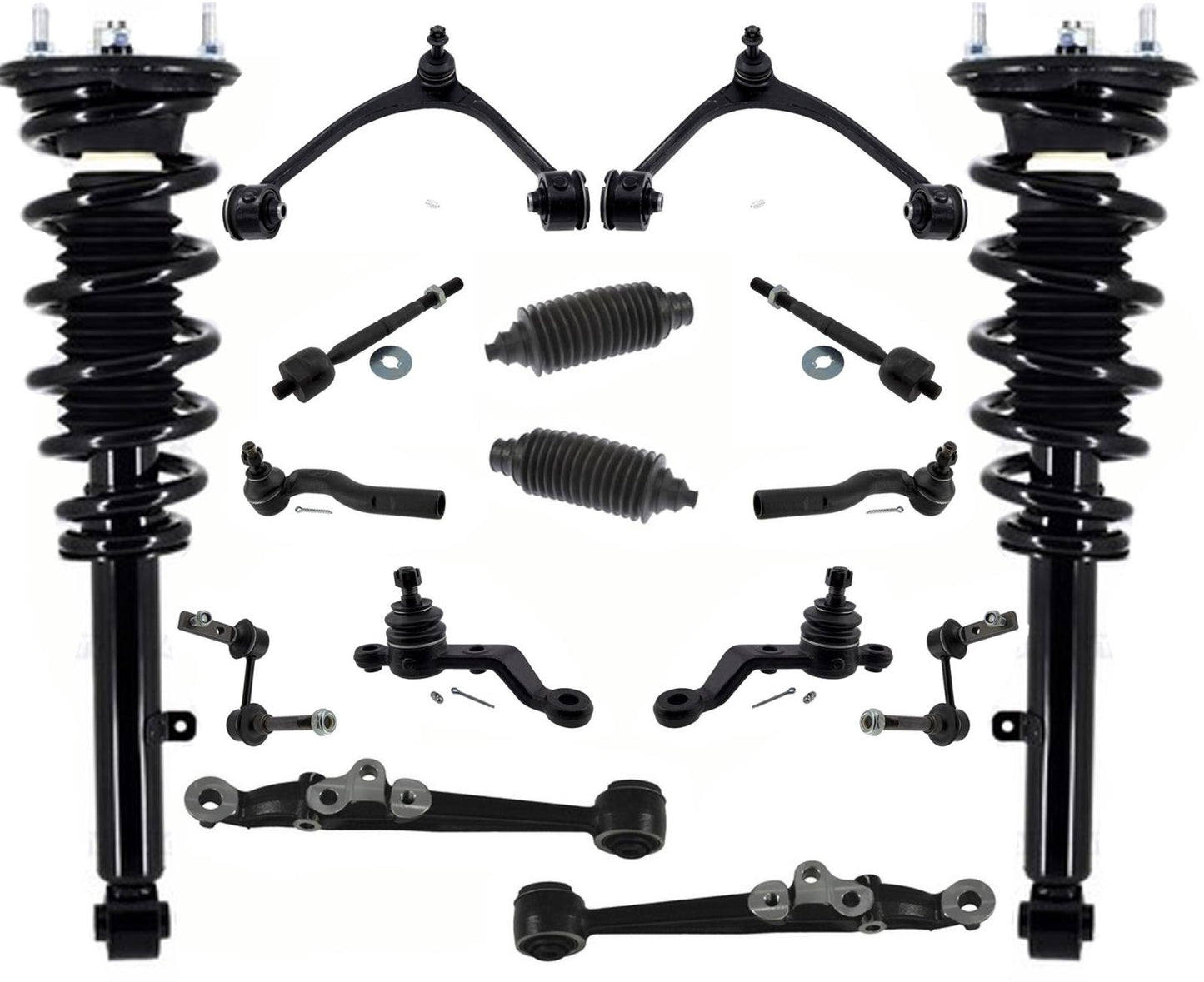 Front Complete Struts Control Arms Tie Rods & Links For 1998-2005 Lexus GS300