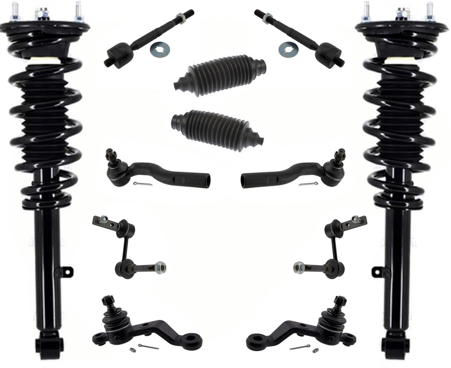 Front Complete Struts Ball joints Tie Rods & Links For 1998-2005 Lexus GS300