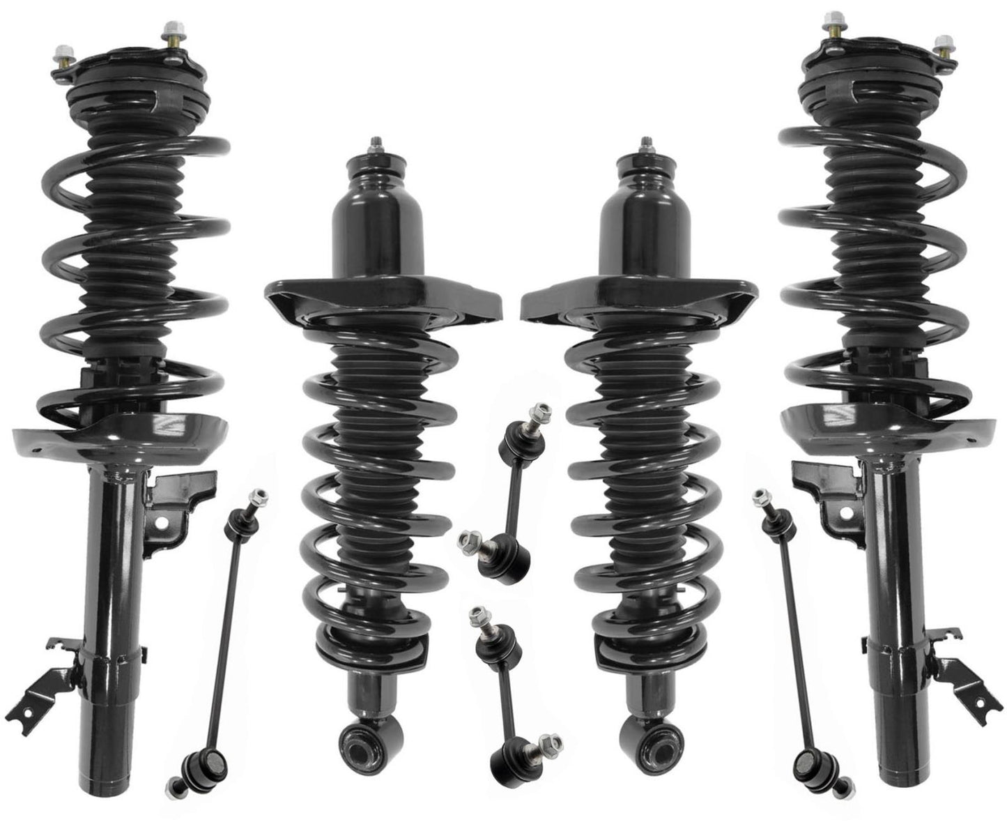 Front & Rear Complete Struts & Sway Bar Links For 2014-2020 Acura MDX