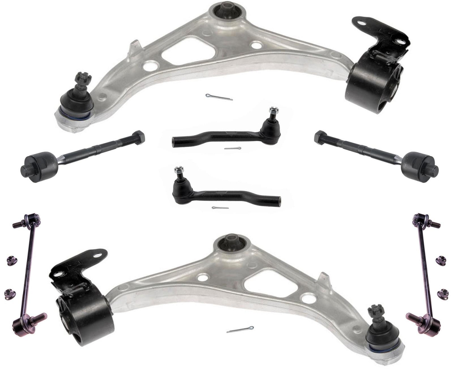 Front Lower Control Arms Ball Joint Tie Rods & Links For 2014 2018 2019 2020 MDX