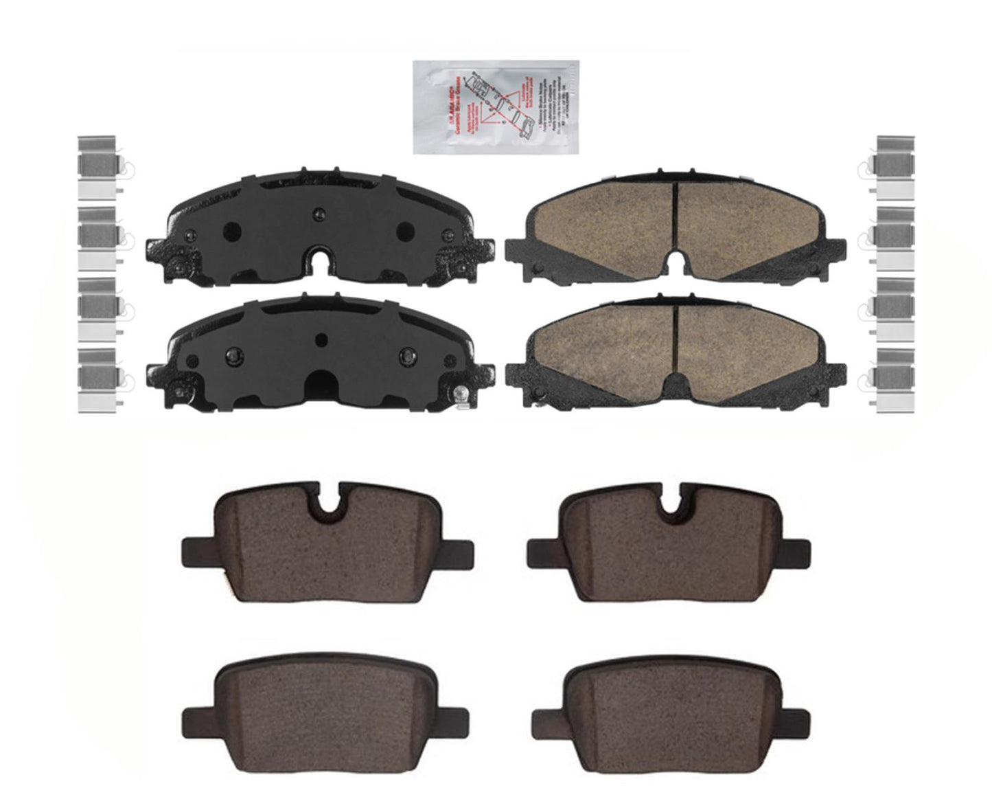 Front AmeriPro Ceramic Pads with Hardware + Rear For 2021-2022 Chevrolet Blazer
