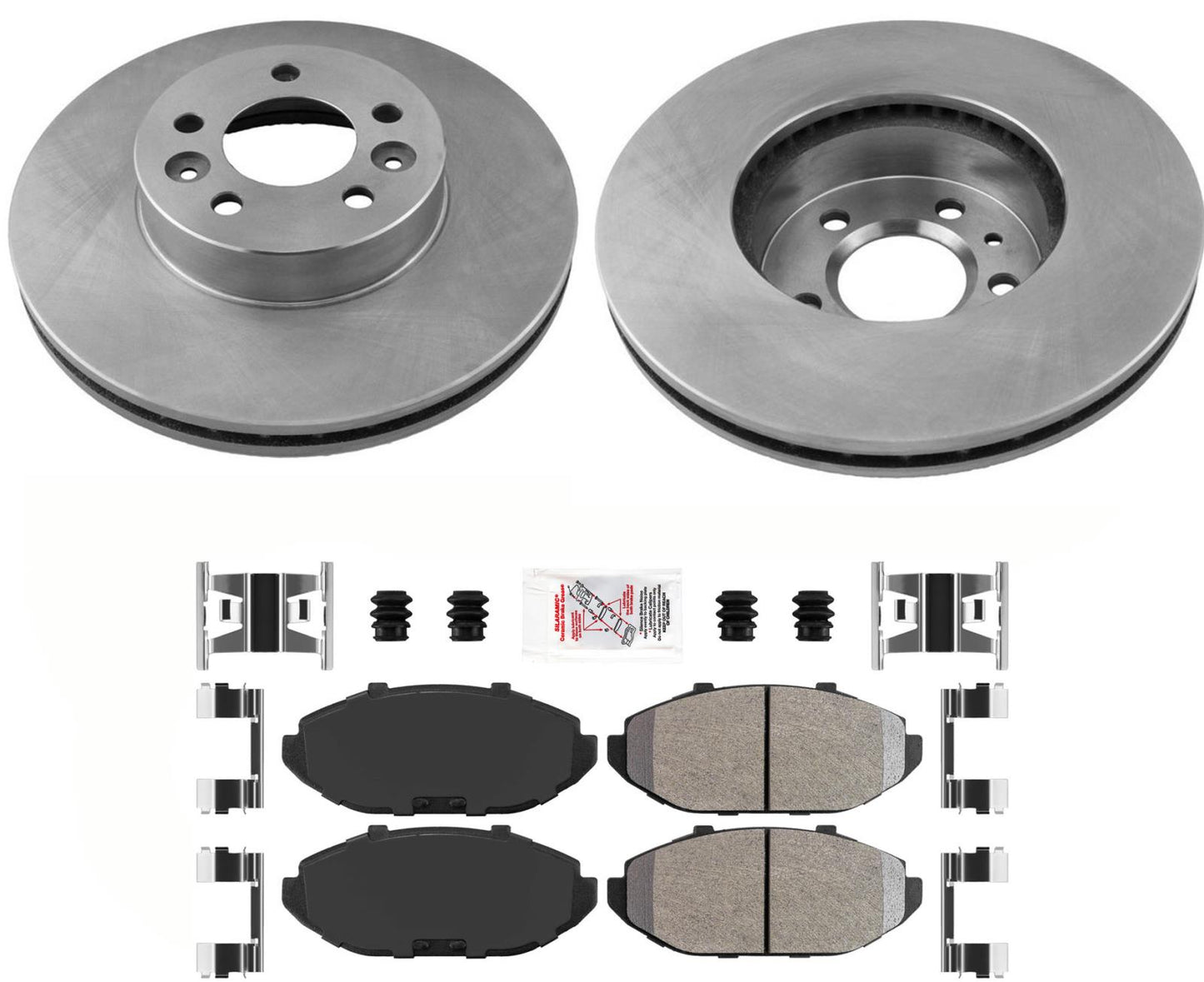 Cojines semi metálicos revestidos delanteros del servicio de la flota de los rotores del freno de disco para el Town Car 98-02
