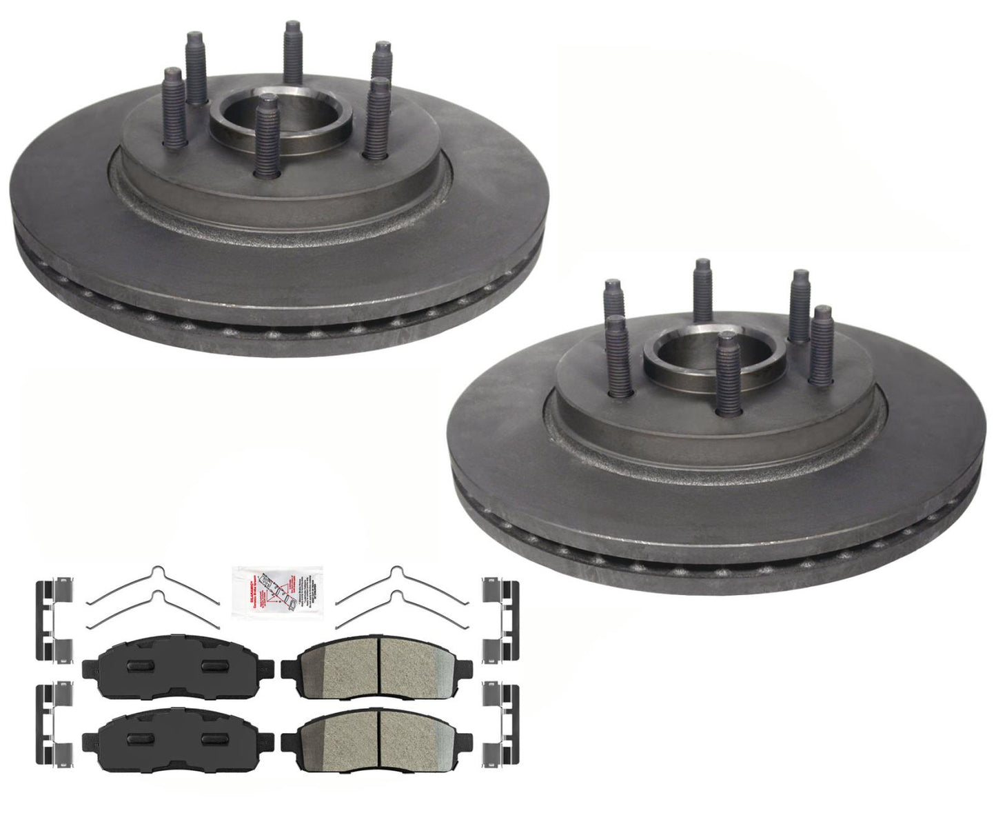 Para Ford F150 2004-08, rotores de freno y pastillas de freno con tracción en 2 ruedas, cojinete de buje delantero