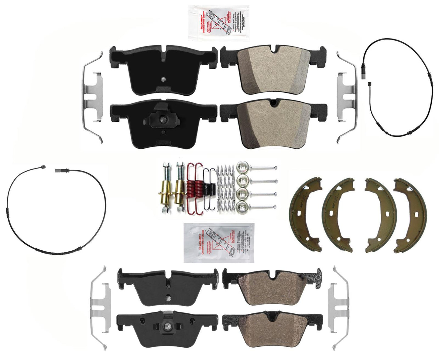 Pastillas de freno de disco delanteras y traseras AmeriPRO para BMW 320i 2013-2018