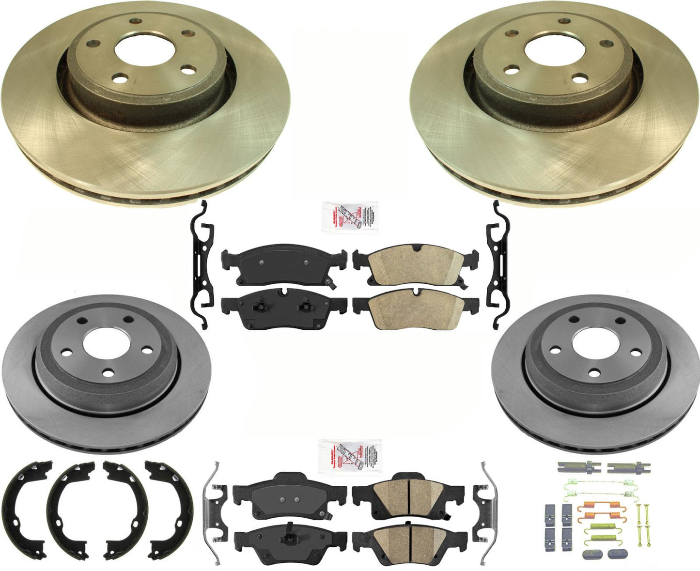 Disc Brake Rotors Brake Pads Kit For Jeep GRAND CHEROKEE 2011-2021 Larger 350MM
