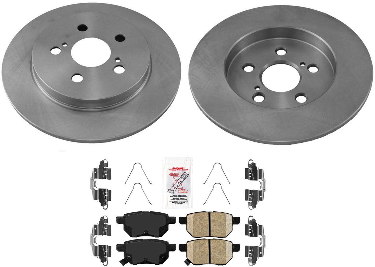 Rotores y pastillas de freno de disco trasero para Toyota Yaris 2012-2018