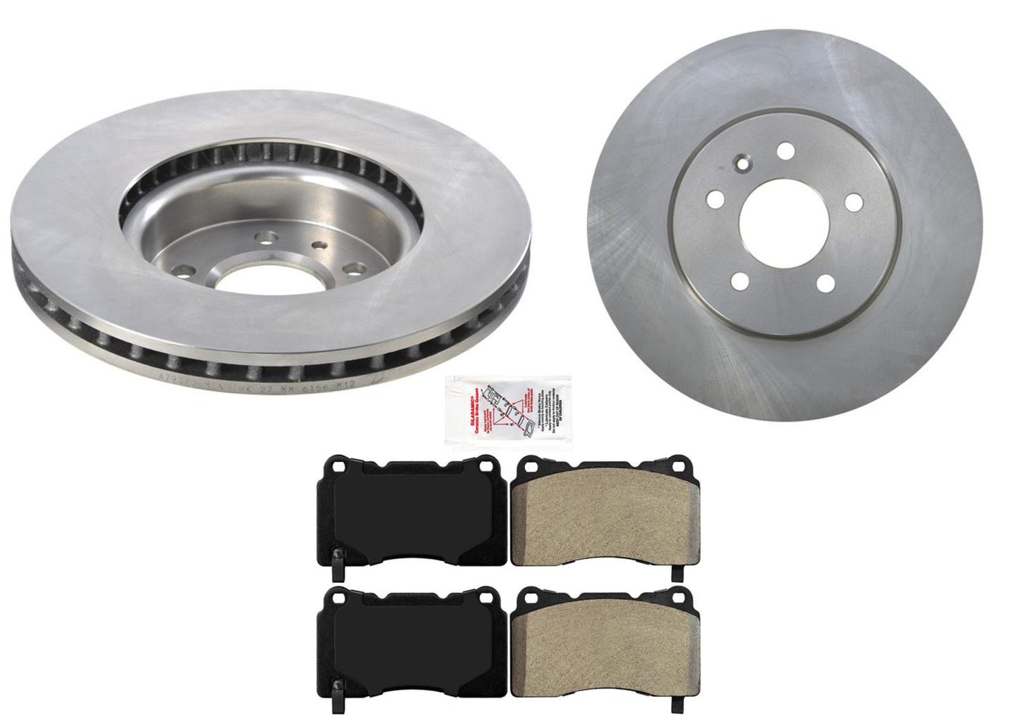 Front Disc Brake Rotors and Semi Metallic Brake Pads for 2014-2019 Cadillac ATS