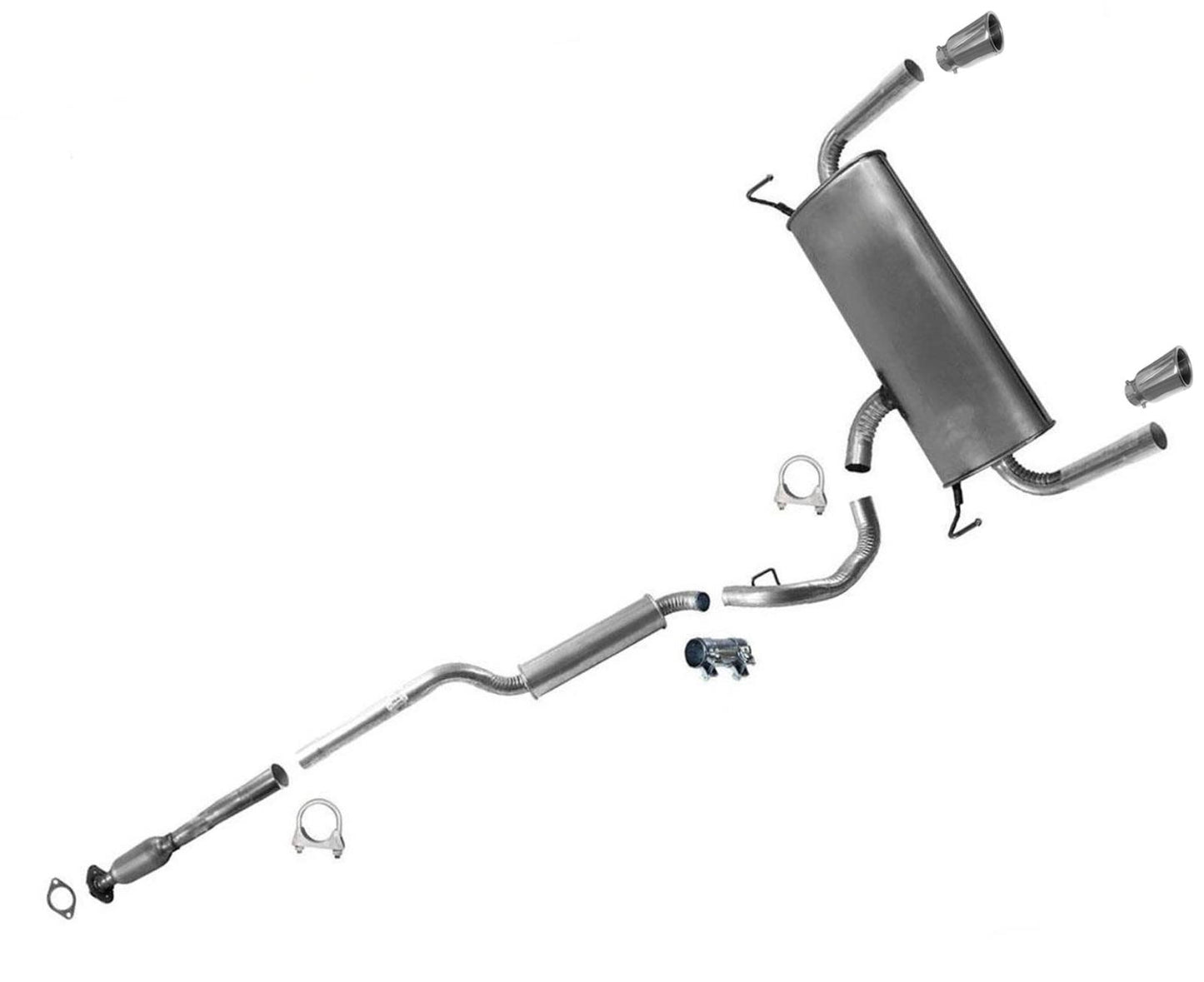 Silenciador de tubos de resonador de escape fabricado en EE. UU. para Ford Escape 13-2016 1.6 2.0 2.5L
