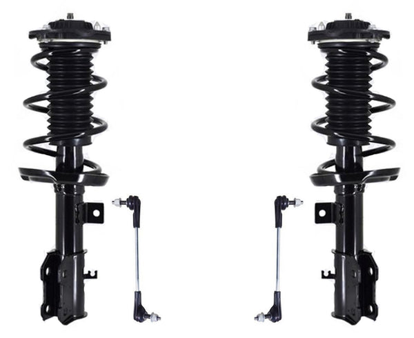 Front Complete Struts Assembly & Sway Bar Links For 16-2019 Chevrolet Cruze LS