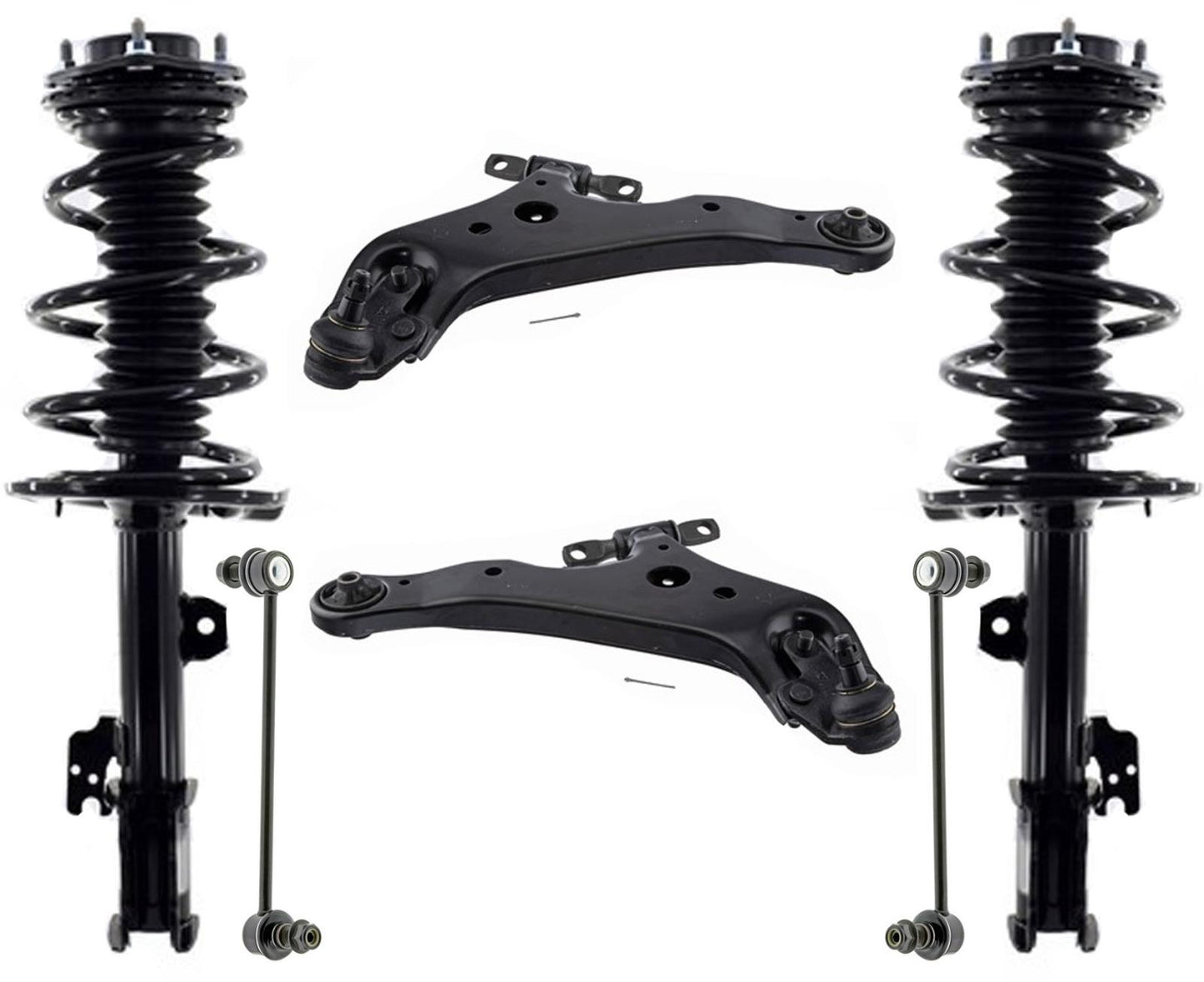 Front Struts Lower Control Arms & Links For 2014-2019 Toyota Highlander 2.7L
