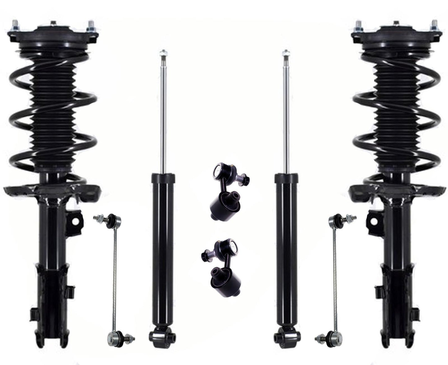 Front Struts Rear Shocks Links For 2017 Elantra Eco US Built W/O 17 Inch Wheel