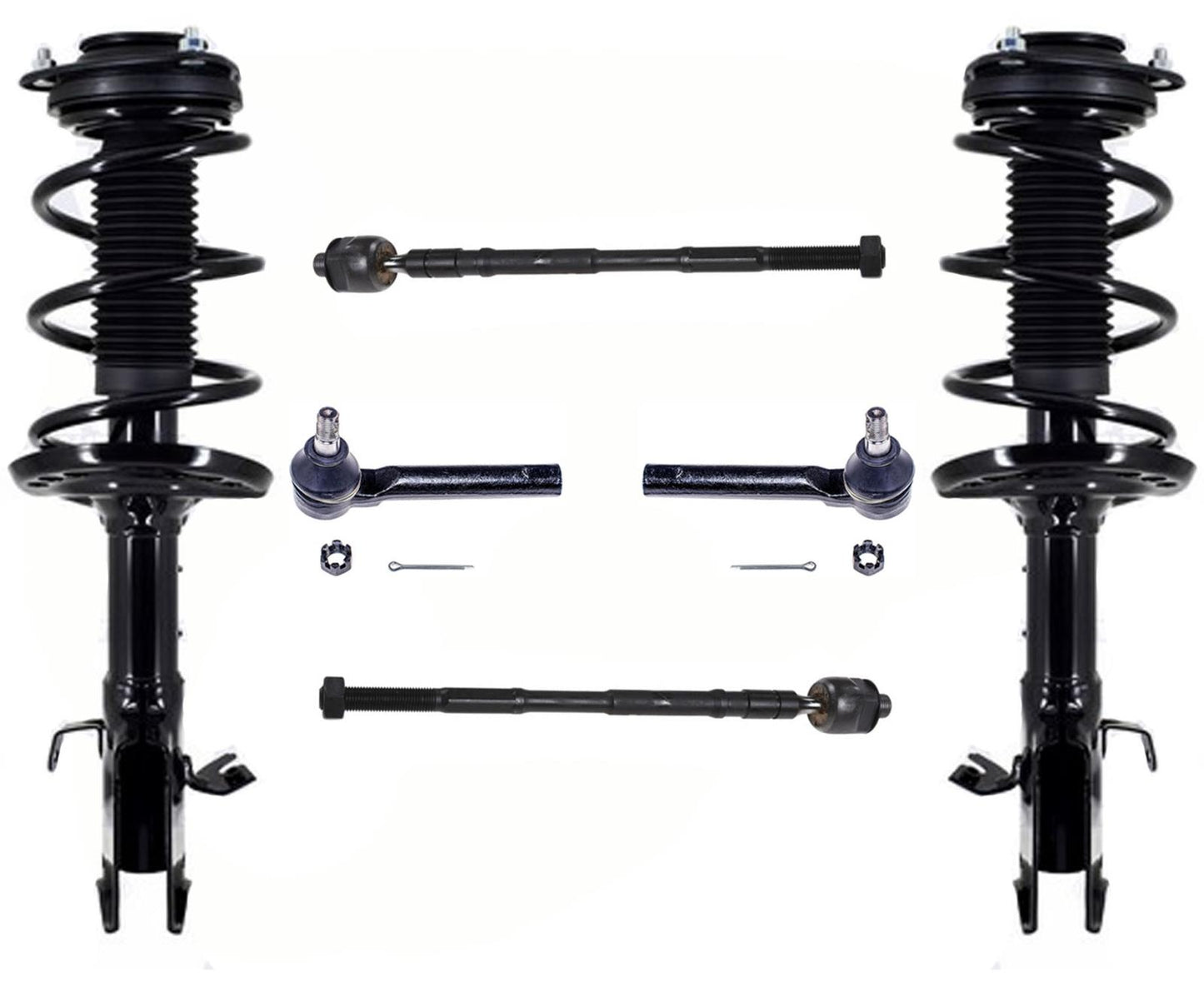 Front Complete Struts Inner & Outer Tie Rods For 2018-2020 Subaru Crosstrek