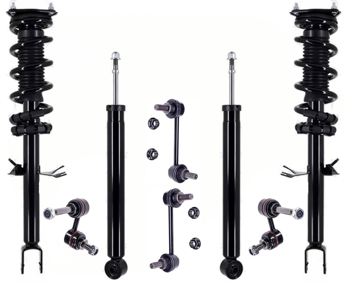 Front Struts Shocks & Links For 2014-2017 Infiniti QX70 3.7L Rear Wheel Drive