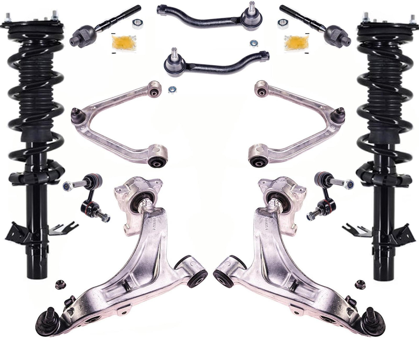 Front Struts Control Arms Links For 14-2017 Infiniti QX70 3.7L All Wheel Drive