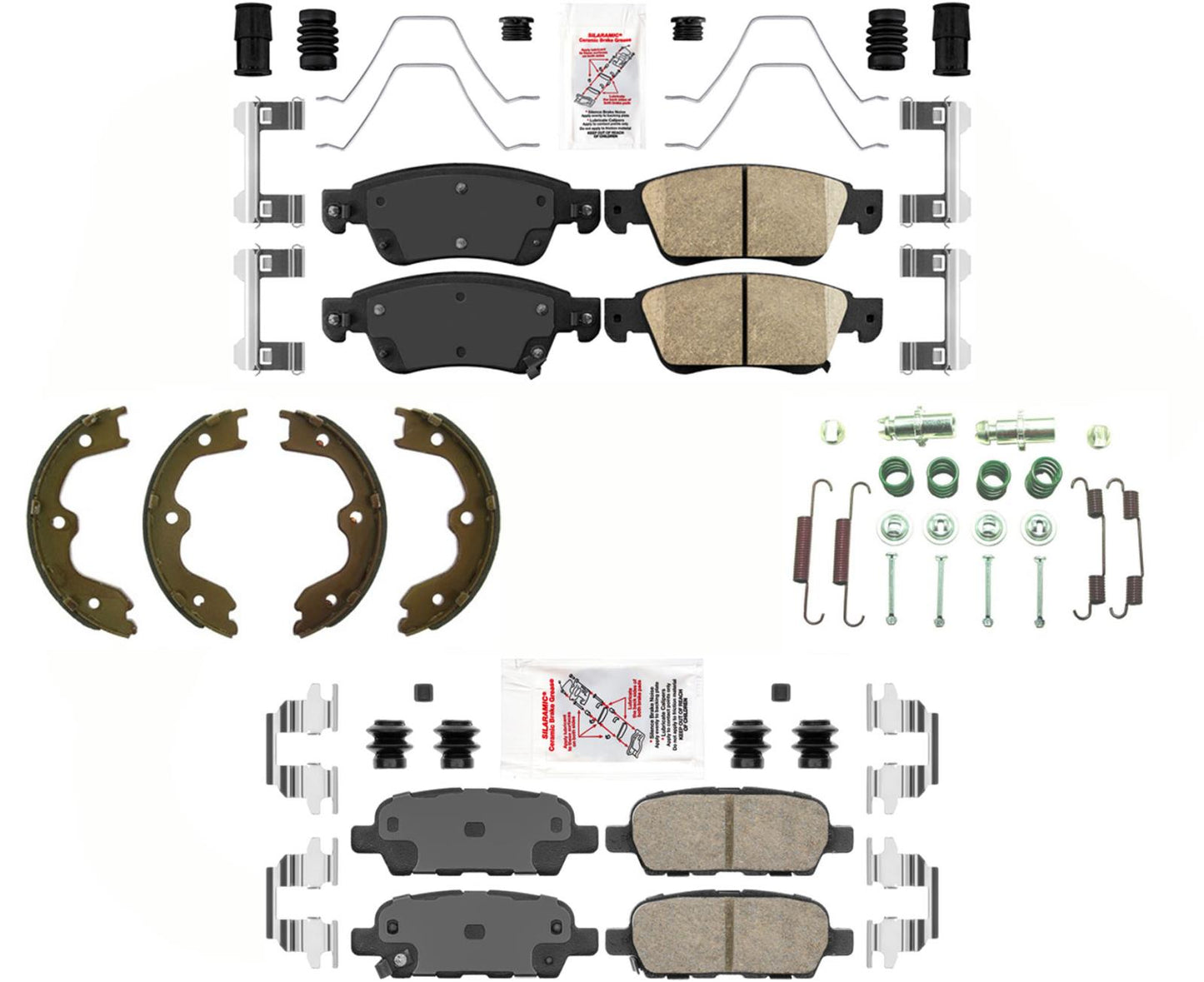 AmeriPLATINUM Ceramic Pads Hardware boots Brake Pads For Infiniti Q60 2014-15