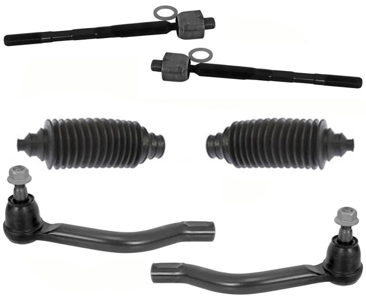 Front Left & Right Inner Outer Tie Rods Boots For 2013-2019 Nissan Pathfinder