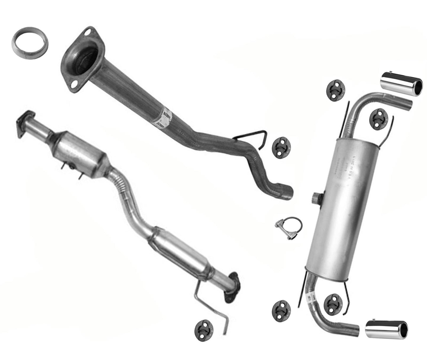 Catalytic Converter Exhaust Pipe Muffler Tail pipe for 2004-2008 Mazda RX-8 RX8