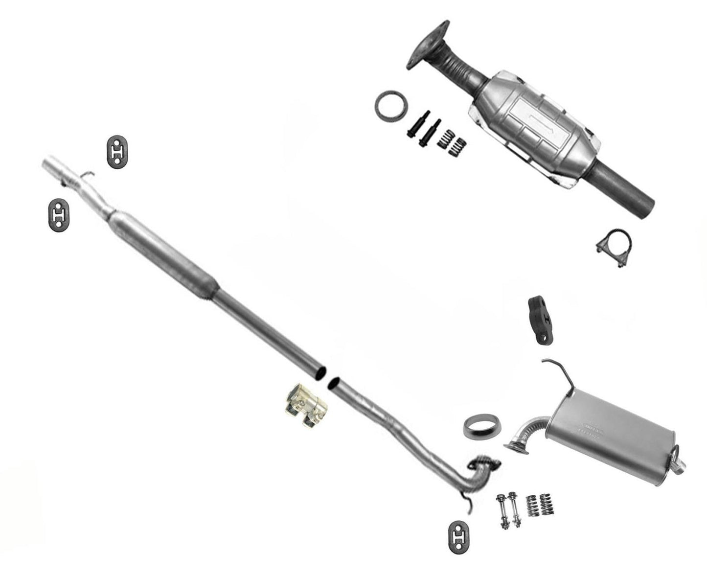 Catalytic Converter Muffler Pipe For 04-11 Mitsubishi Endeavor All Wheel Drive