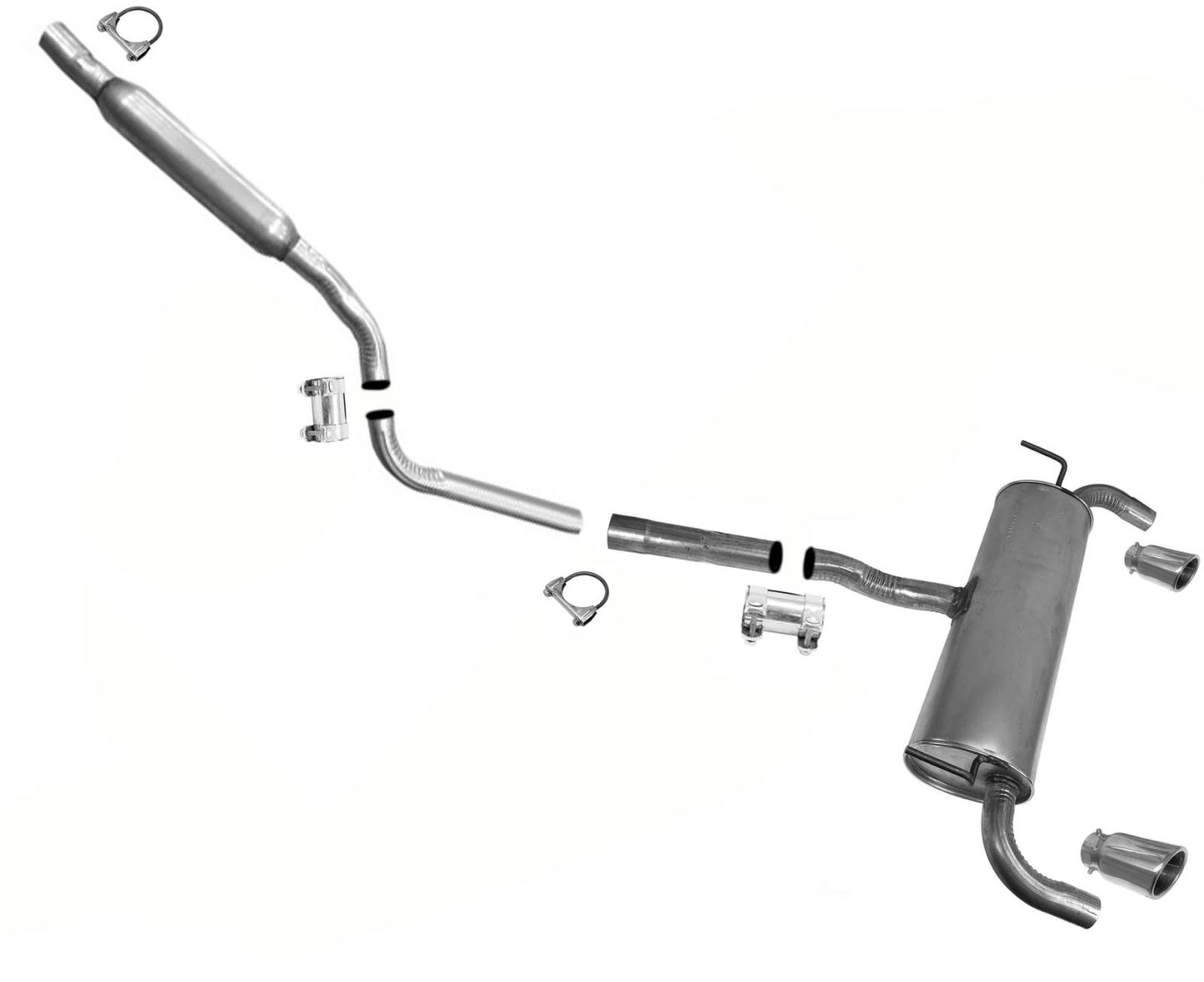 Resonator Extension Pipe Muffler For Jeep Cherokee 3.2L Front Wheel Drive 2014