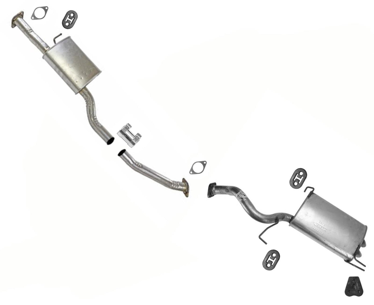Tubo de extensión de resonador, silenciador trasero de doble salida para KiA Sorento 3.5L 2011-2013