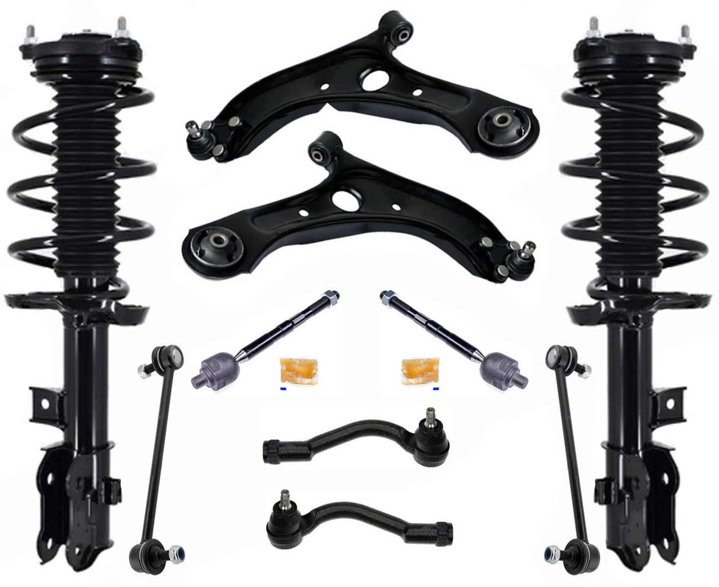 Front Struts Control Arms Tie Rods For Hyundai Tucson 16-18 Front Wheel Drive