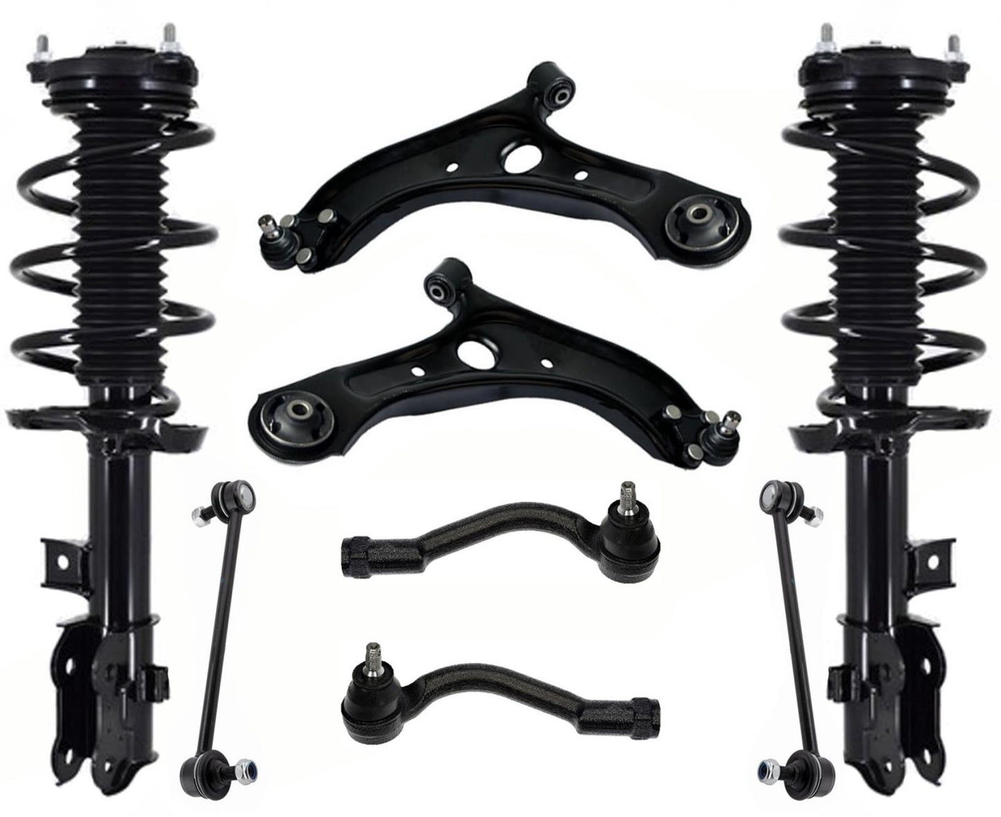 Front Struts Control Arms Outer Tie Rods & Links For 2019-2021 Hyundai Tucson