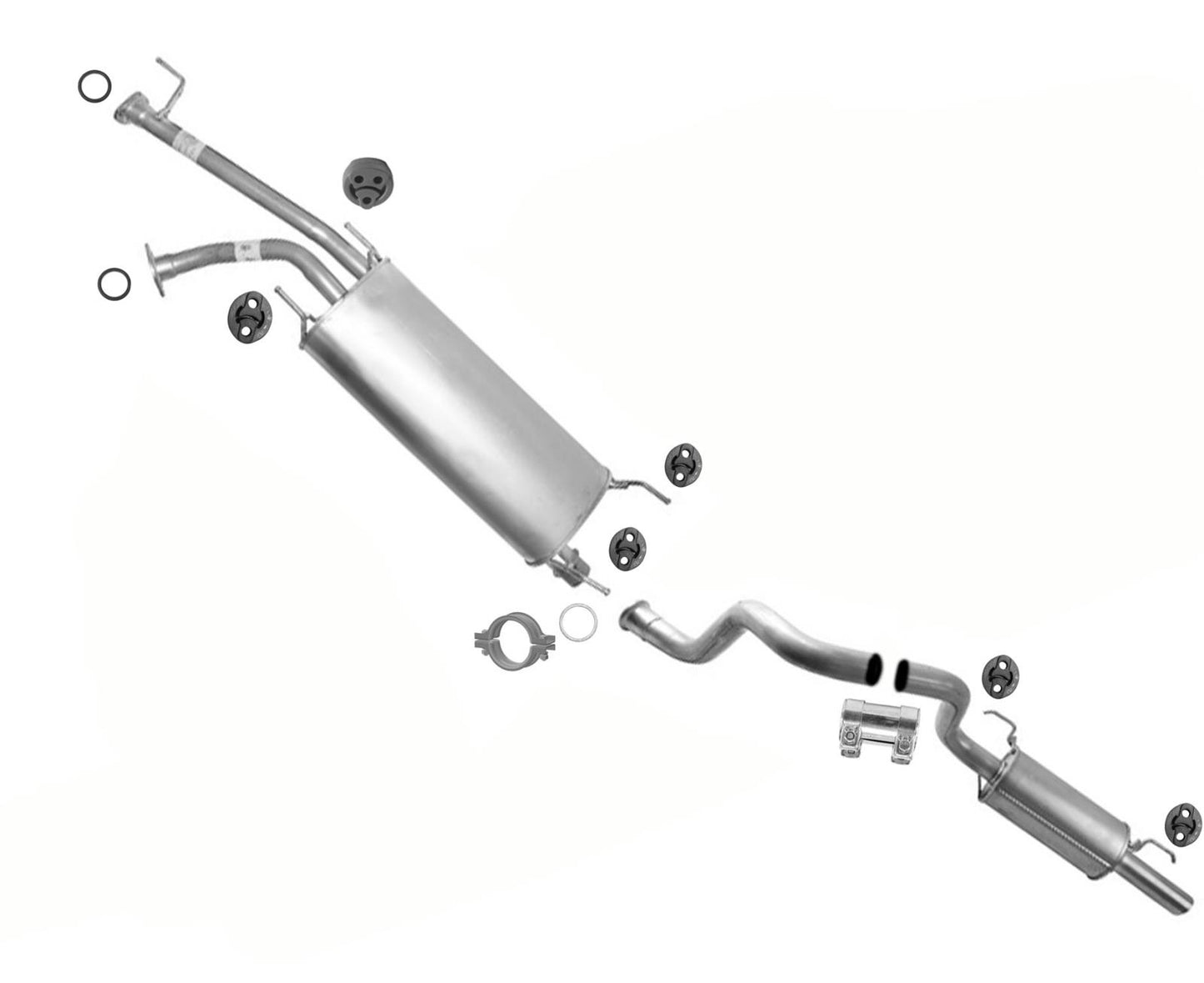Exhaust System Muffler & Pipes Gaskets Clamps For Toyota Sequoia 4.7L 2001-2007