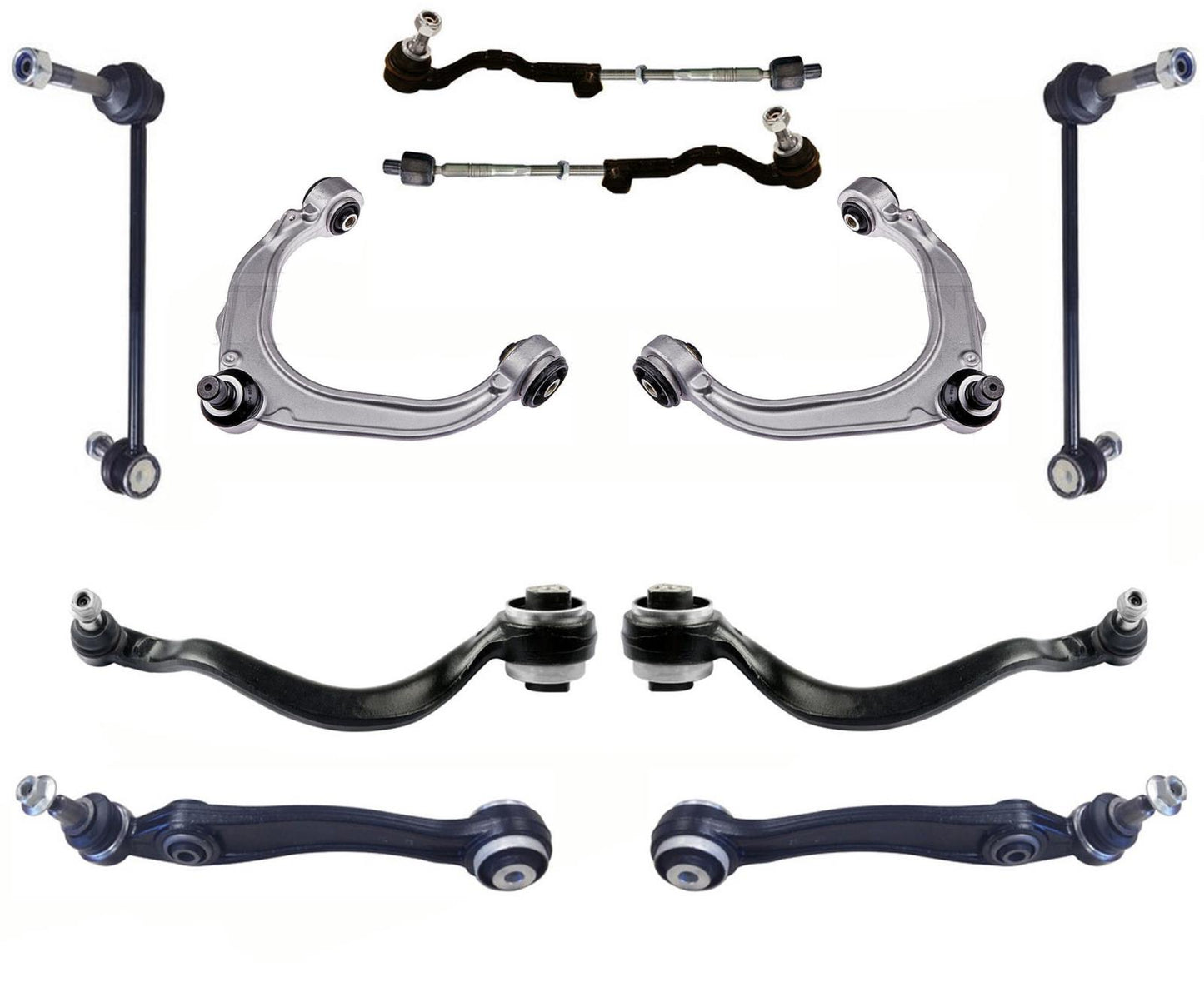 Front Upper Lower Control Arms Tie Rods Assembly & Links For BMW X5 2014-2018
