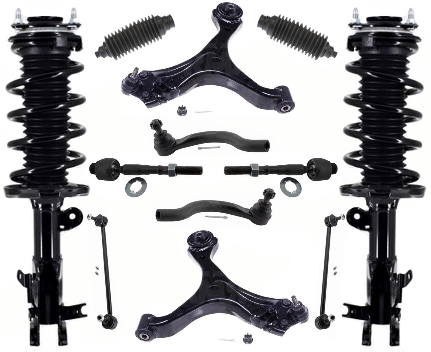 Puntales delanteros completos, brazos inferiores, varillas de amarre, enlaces para Honda Civic SI Coupe 12-13