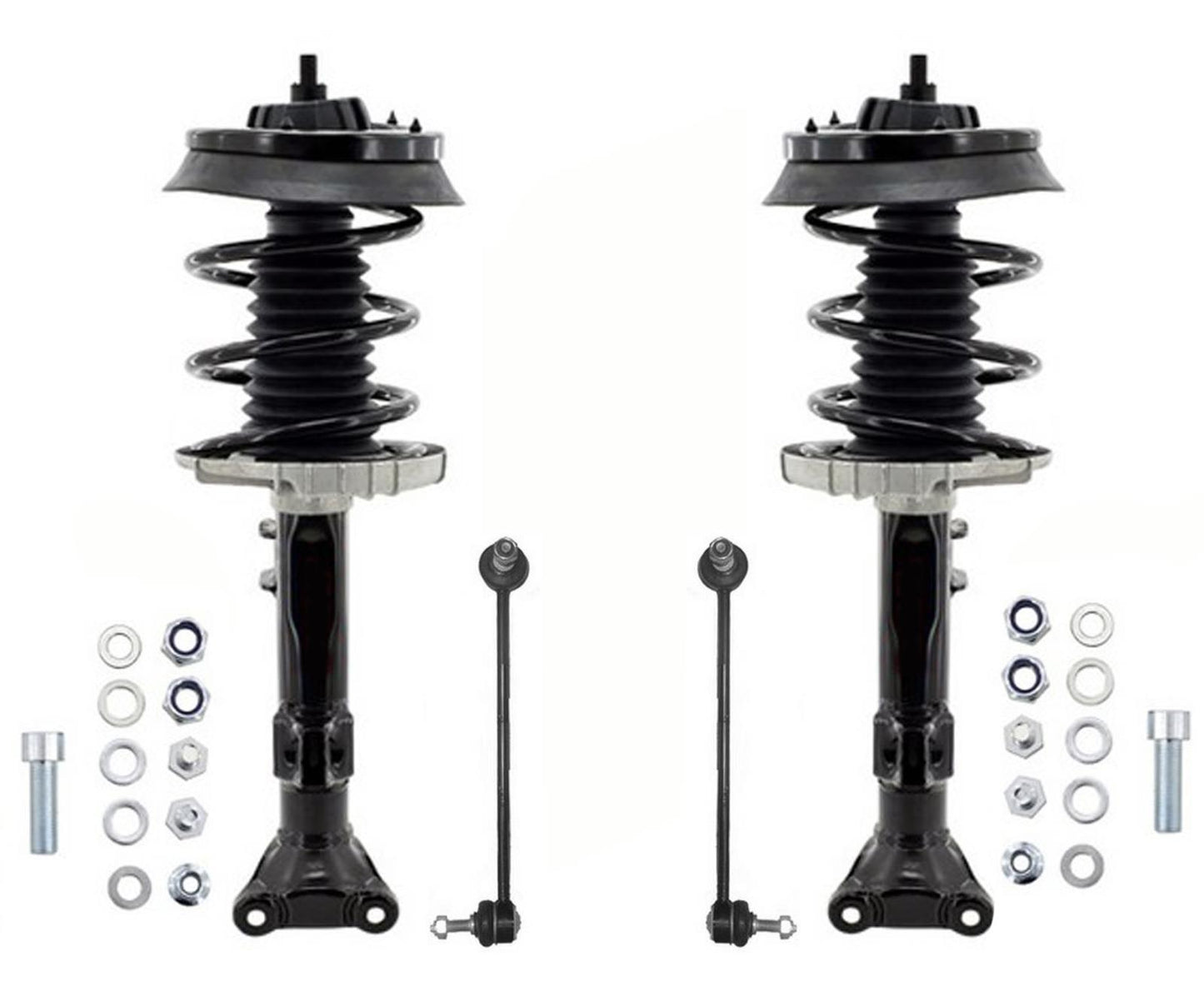 Front Complete Spring Struts & Sway Bar Links for Mercedes-Benz C230 2002-2005