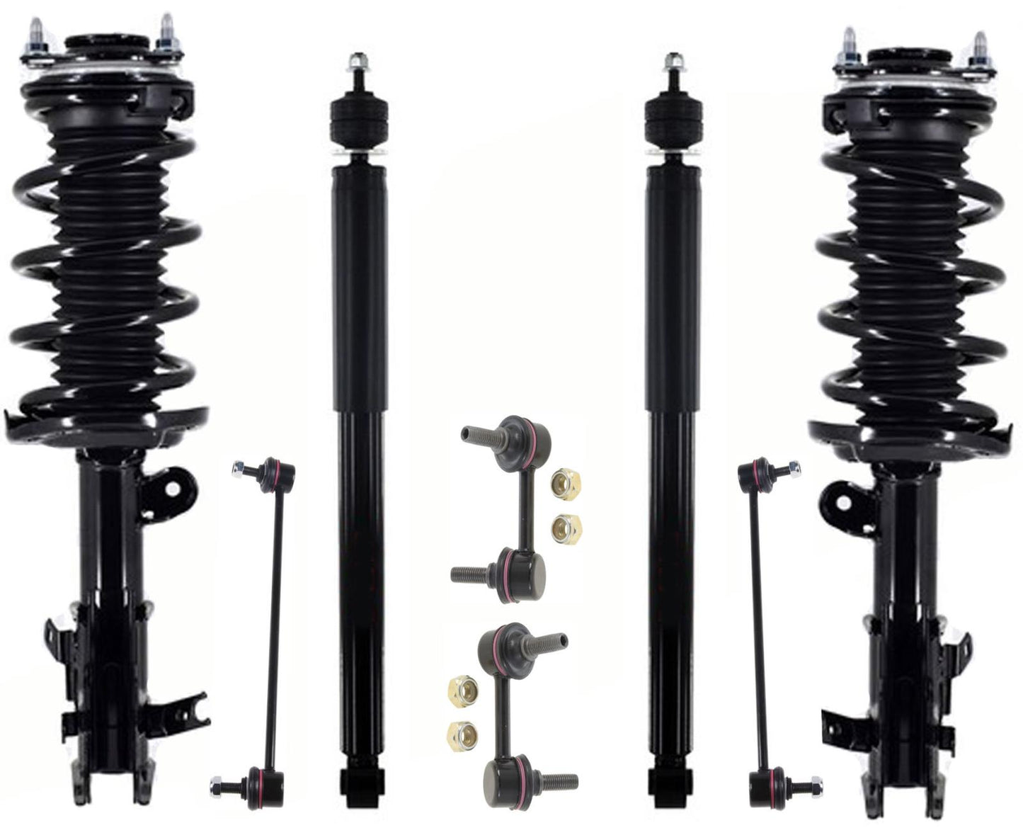 Amortiguadores y enlaces traseros delanteros completos para Acura ILX Base 2.4L 2013-2015