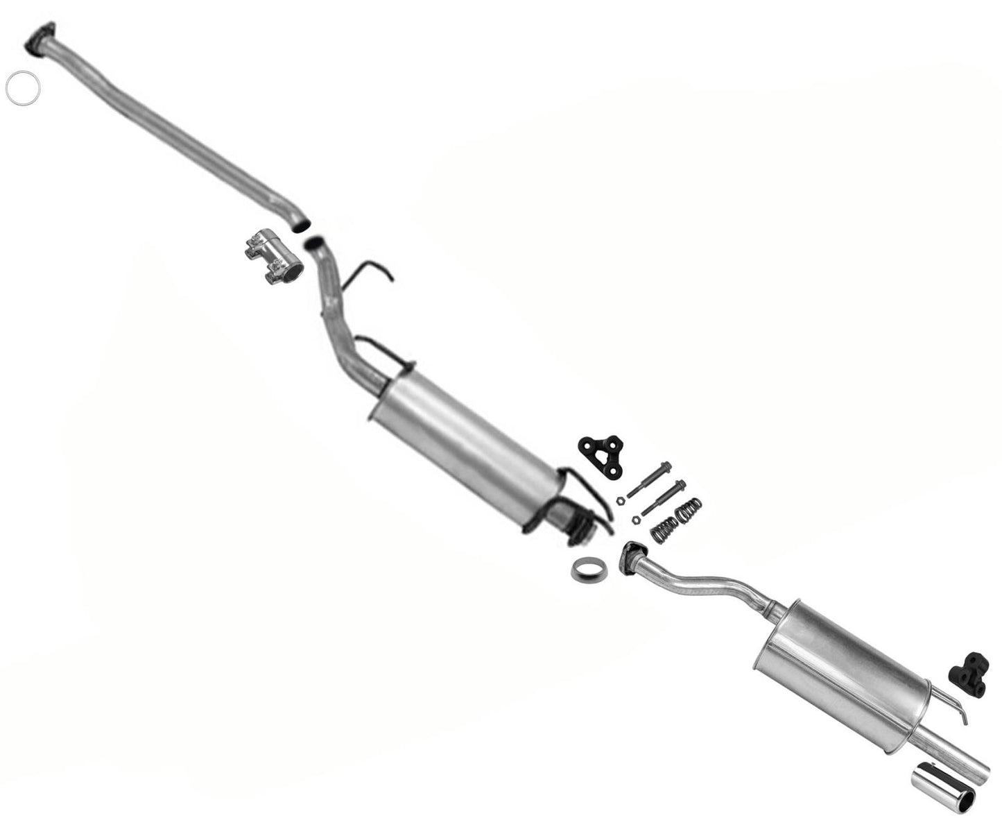 Colgadores de silenciador trasero de tubo de extensión de resonador para Honda Civic Si 2.0L 2006