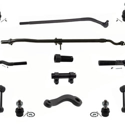 For Jeep Wrangler 07-17 Upper Lower Ball Joints Tie Rod Arm Sleeves Pitman Arm