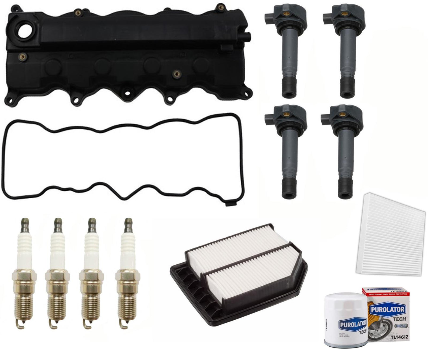 Ignition Coils Spark Plugs Valve Cover & Filters For Honda Civic 1.8L 2006-2011