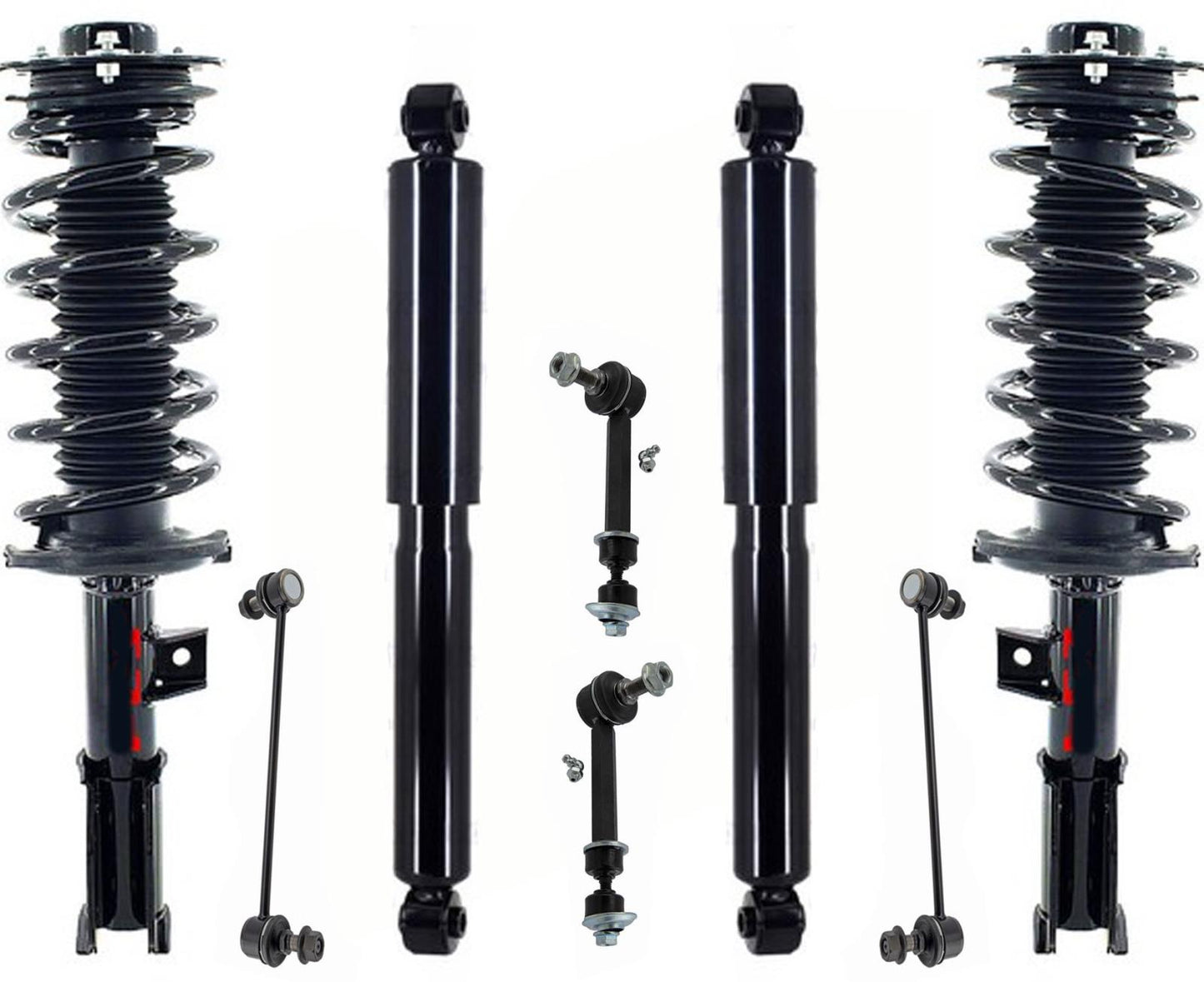 Front Complete Struts Rear Shocks & Links For Chevrolet Equinox 2010-2017