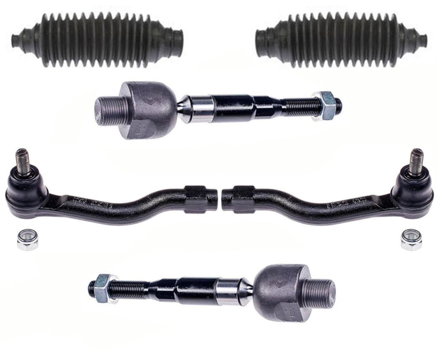 Front Inner and Outer Tie Rods & Boots For Honda Crosstour 2.4L 2012 13 14 2015