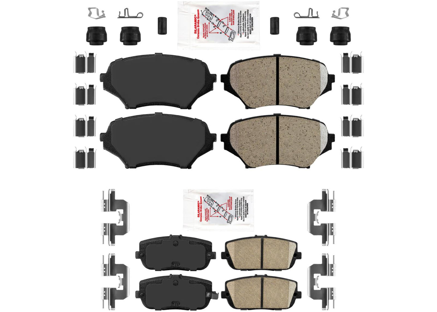 Pastillas de freno de cerámica AmeriPLATINUM delanteras y traseras para Mazda Miata MX5 2006-2015