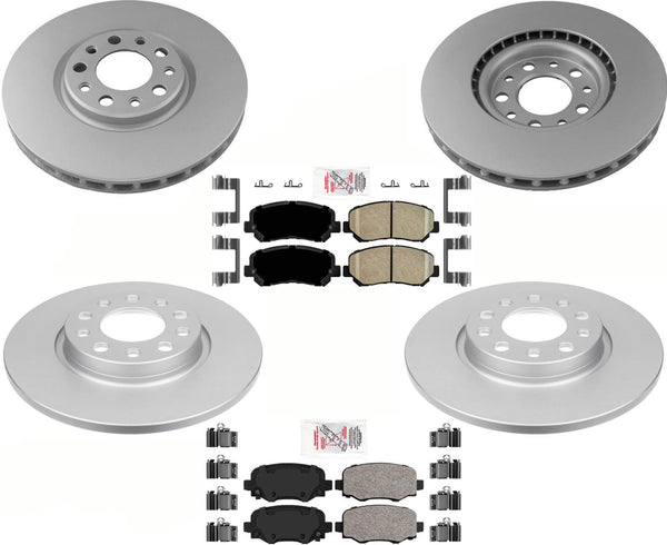 For Chrysler 200 15-17 With 305MM BRG Brake Code GEO Coated Rotors Ceramic Pads