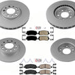 For Dodge Dart 2013-2016 Coated Front & Rear Disc Brake Rotors & Ceramic Pads