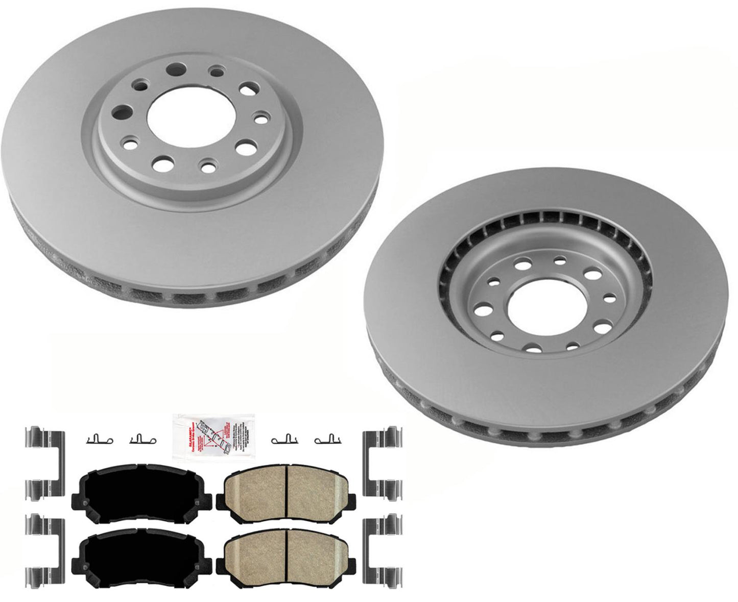 Para Chrysler 200 15-17 con pastillas de cerámica con rotores recubiertos GEO con código de freno BRG de 305 mm