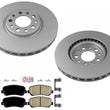 For Chrysler 200 15-17 With 305MM BRG Brake Code GEO Coated Rotors Ceramic Pads