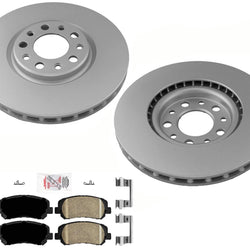 For Dodge Dart 2013-2016  Coated Front Disc Brake Rotors & Ceramic Pads