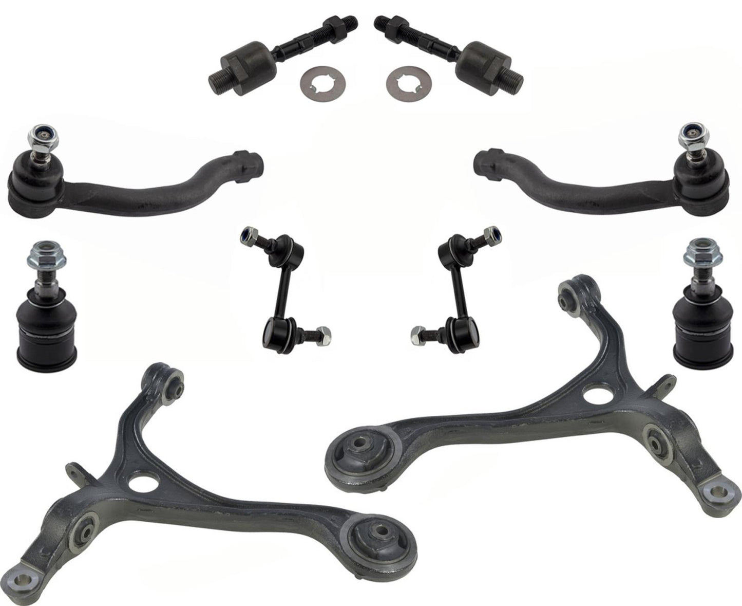 Front Lower Control Arms Tie Rods Ball Joints & Links For 2004-2006 Acura TL